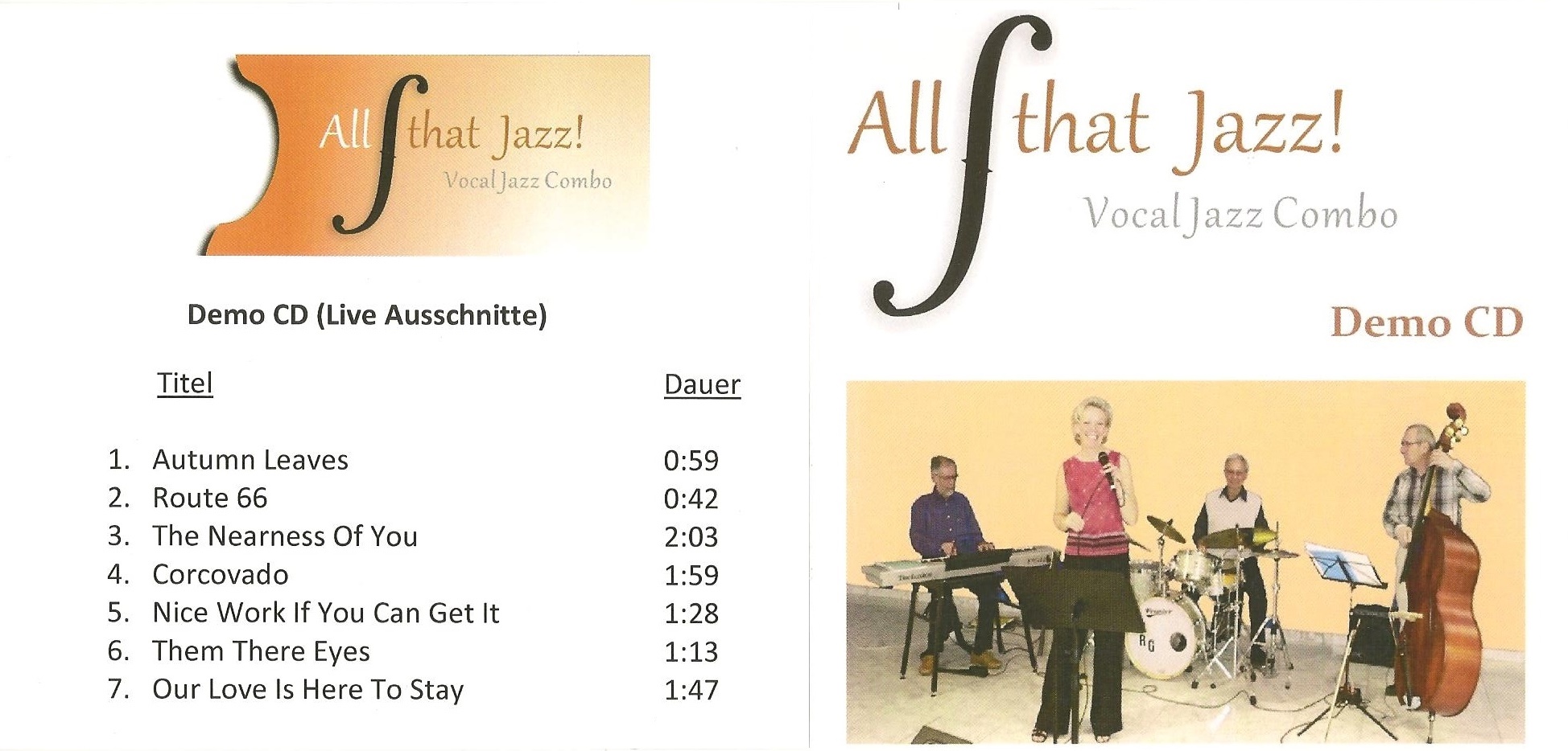 Demo CD All That Jazz